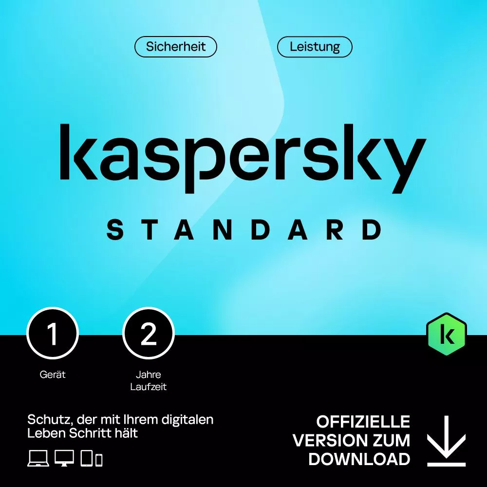 Kaspersky Standard (1 Device - 2 Years) DACH ESD, refurbished Computer