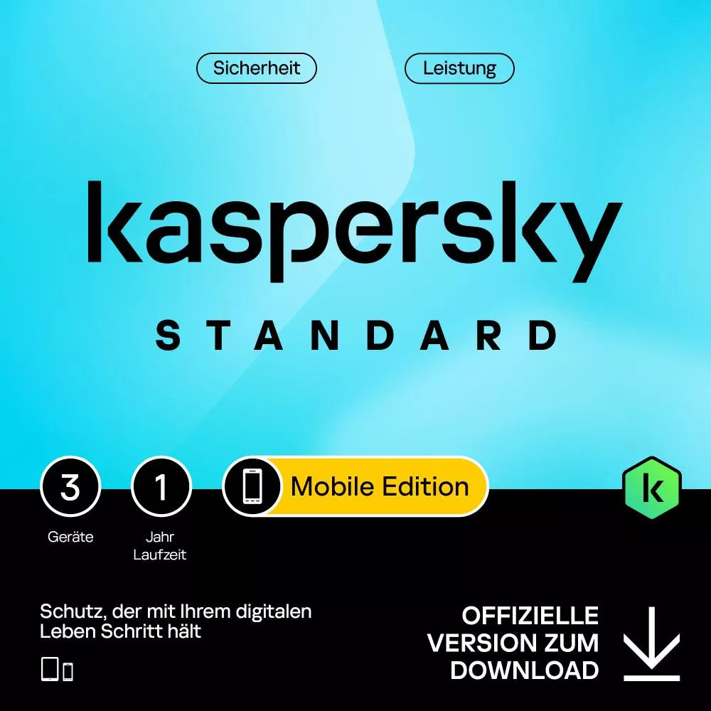 Kaspersky Mobile (3 Devices - 1 Year) DACH ESD, refurbished Computer