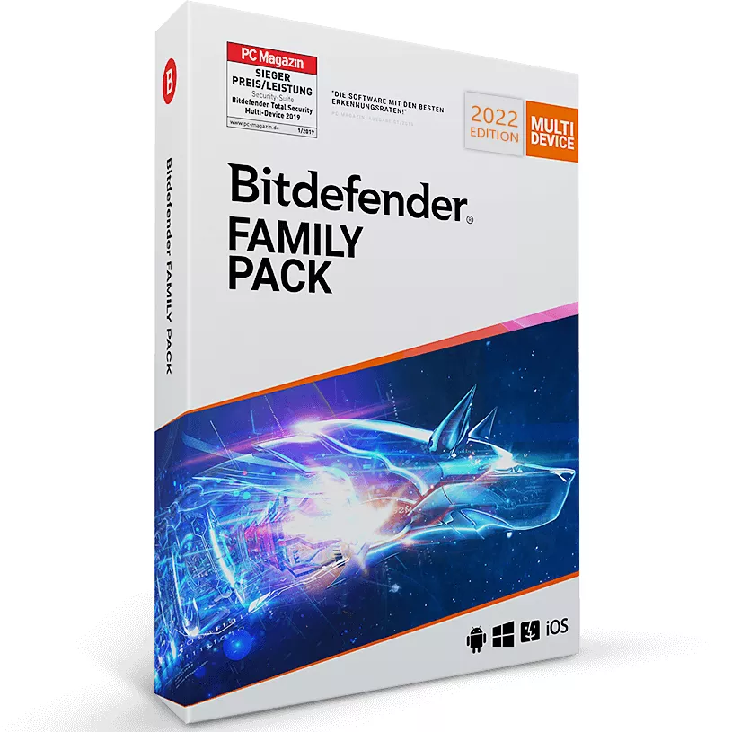 Bitdefender Family Pack (15 Devices - 1 Year) EU ESD, refurbished Computer