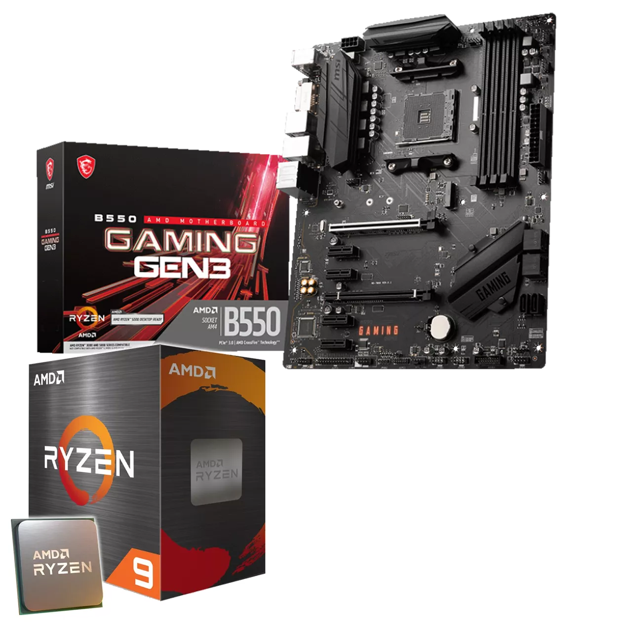Aufrüst-Kit: GIGABYTE B550 Gaming X - AMD Ryzen 9 5900X 12x 3.70 GHz