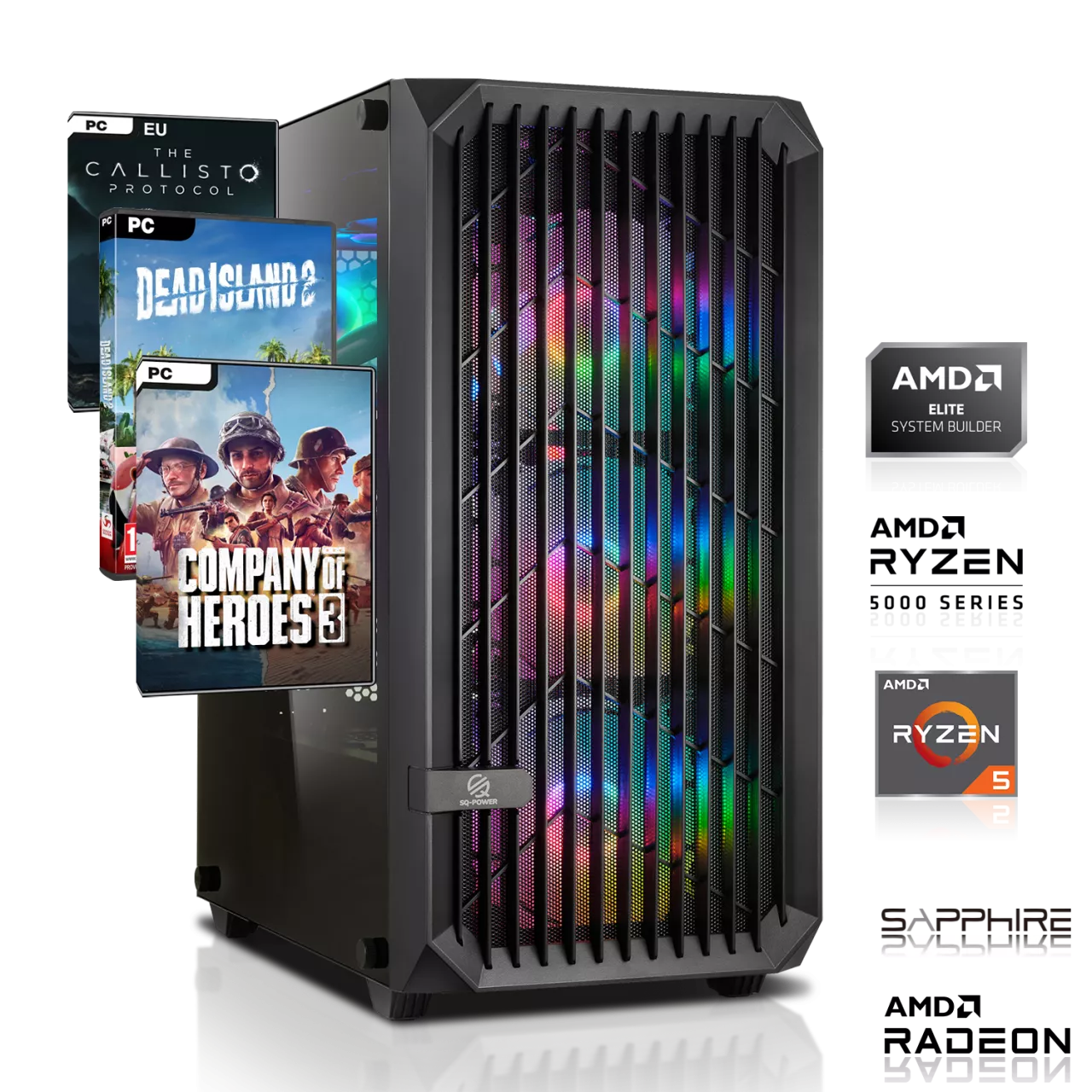 GAMING PC | AMD Ryzen 5 5600X 6x3.70GHz | 16GB DDR4 | RX 6750 XT 12GB | 1TB M.2 SSD