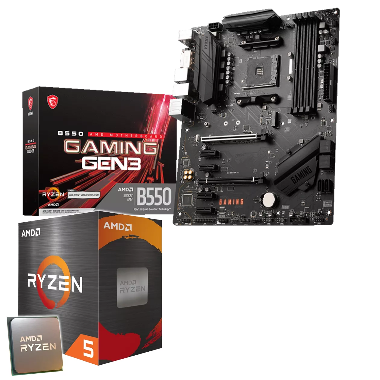 PC Aufrüstkit: GIGABYTE B550 Gaming X | AMD Ryzen 5 5500 6x 3.60GHz | 16GB DDR4